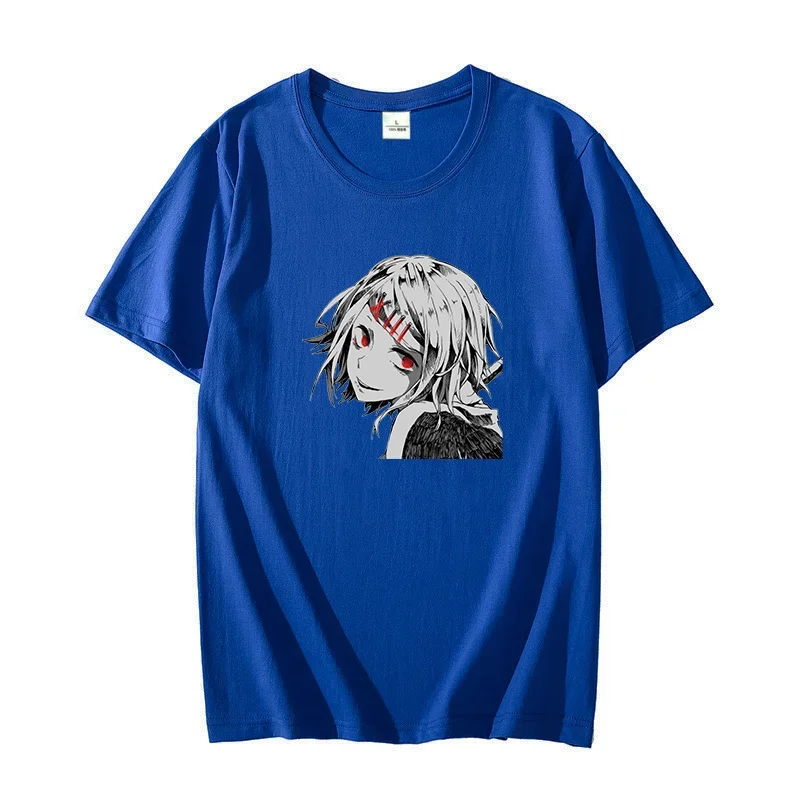 Fashion graphic t shirts Juuzou Suzuya Japanese Anime Manga Unisex Cotton oversize t-shirts O-neck T-shirt Summer Men's clothing