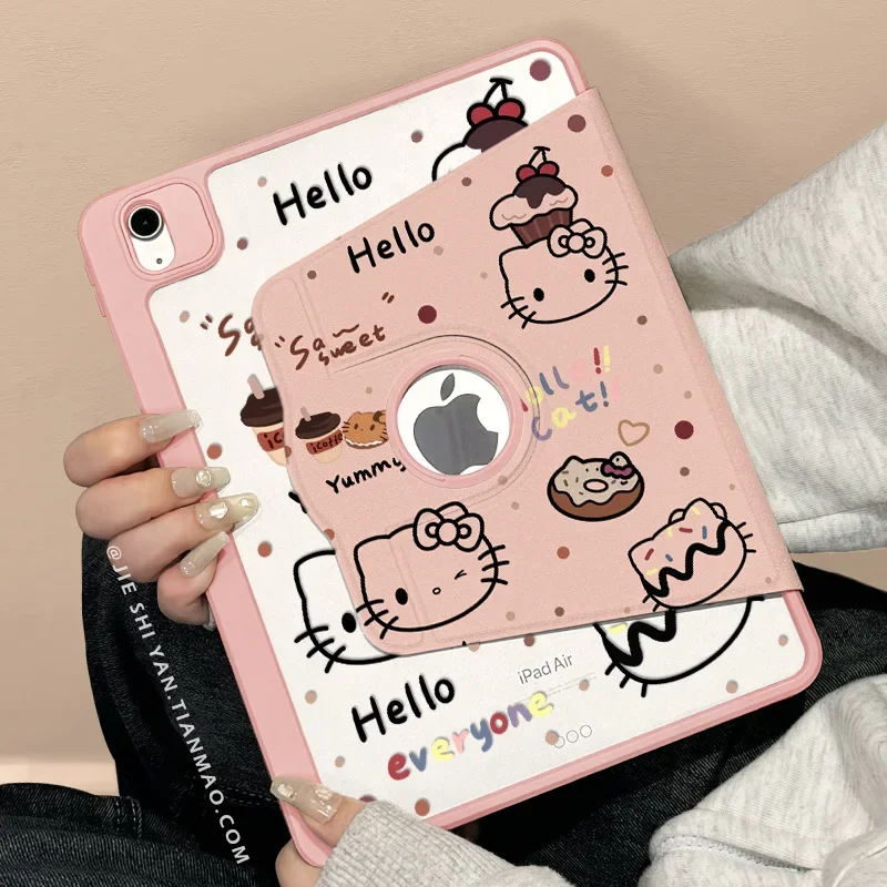 

Hello Kitty Ipad 11in Tablet Case 2025 A16 11th Air7 Mini7 8.3in 10th Air4 10.9in Rotation Case Pro 21 9th 10.2in Acrylic Cover