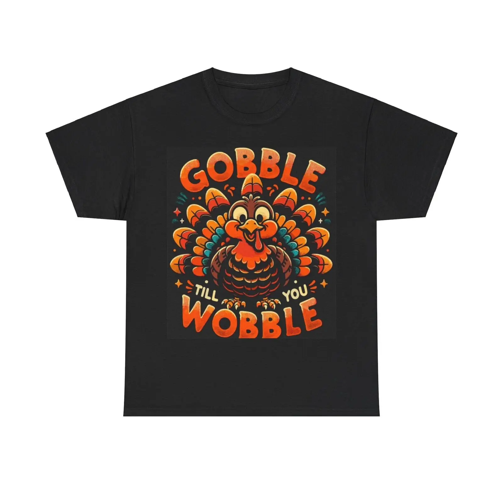 Gobble T Shirt Turkey ThanksGiving Cute Fall Heavy Cotton