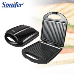 1400W elektryczna maszyna do dużych toster płyta grillowa kuchni urządzenie do robienia śniadania płytka z powłoką Non-stick na prezent 220V Sonife