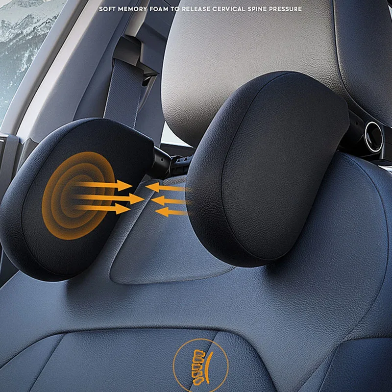 

Детская дорожная U-образная подушка для сна из хлопка с эффектом памяти, регулируемый подголовник автомобиля, креативные изделия для интерьера автомобиля, боковое наклонение