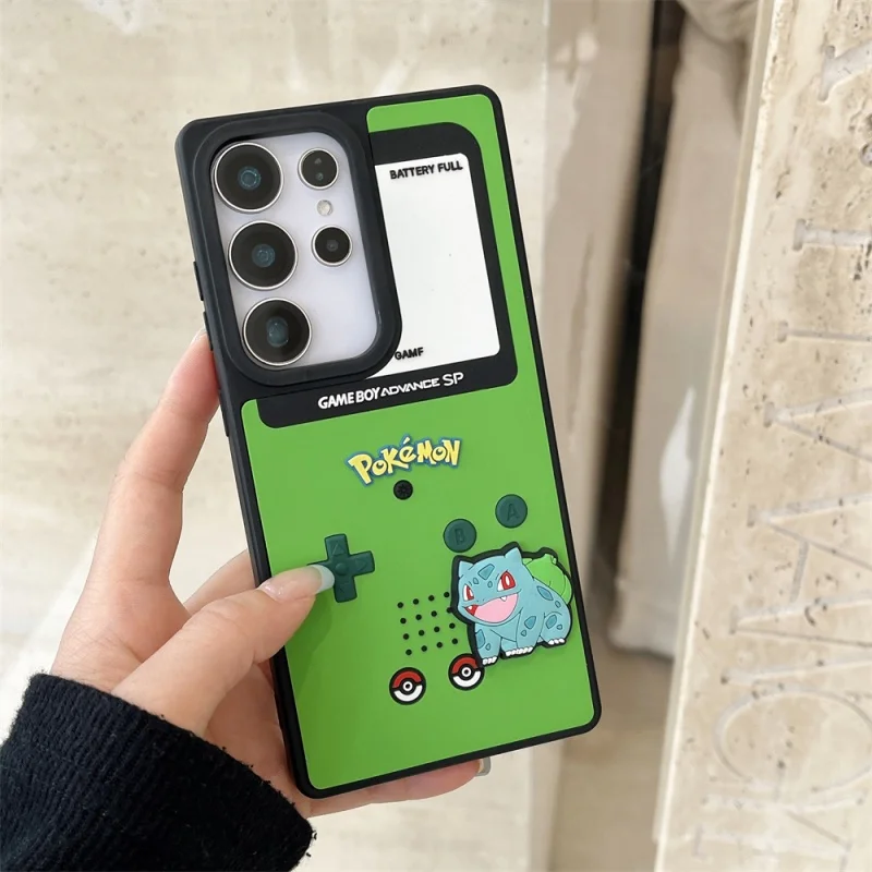 

Cute cartoon P-Pokemon Snorlax Mewtwo Bulbasaur Leather silicon Phone Case for Samsung S20 S231 S22 S23 S24 S25 Ultra Plus Cover