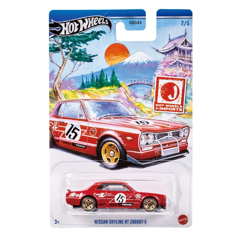 Original Hot Wheels Auto J-Importe Spielzeug für Jungen Druckguss Nissan Skyline h/t 2000gt-x Fahrzeuge Modelle Metall Sammlung Geschenk