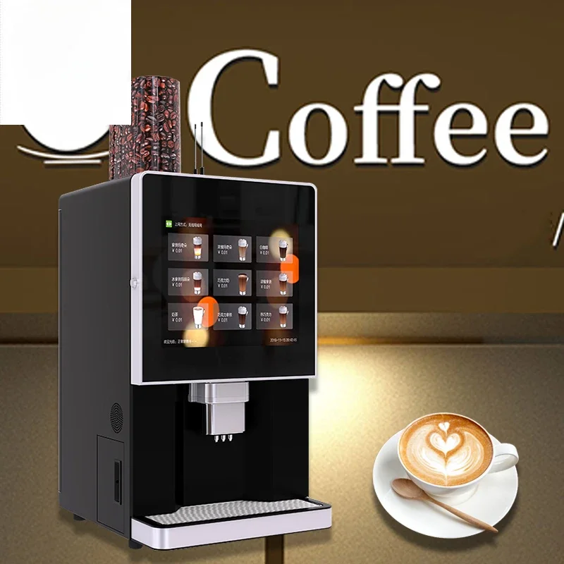 Hot salesHot salesBank Card IC QR Code Operated 15-inch LCD One Touch Screen Espresso Chocolate Coffee Distributor