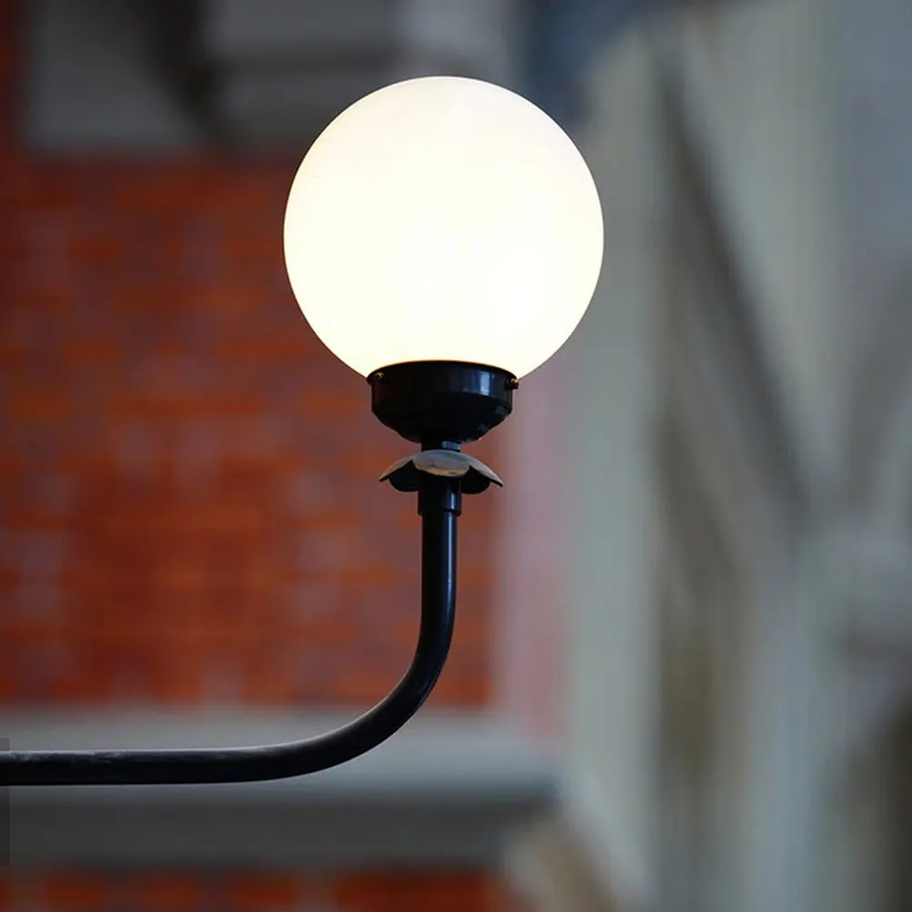 

2Pcs White Acrylic Lampshade Globes 150MM Fence Post Covers Outdoor Lighting Dustproof Decorative Lampshades Replacement Street