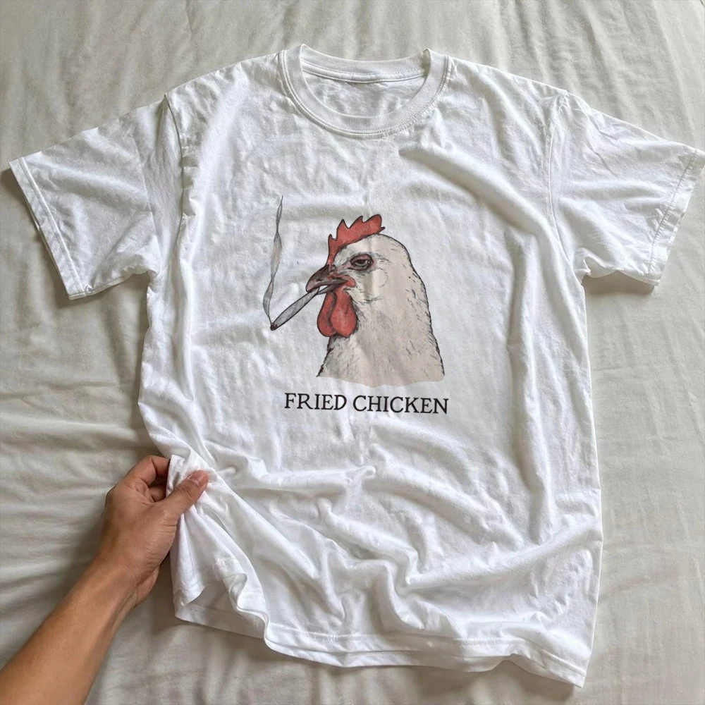 Y2K Decadent Style Smoking Death Pattern T-Shirt Men Women 90s Cotton T-shirt Aesthetic Streetwear Harajuku Y2K Casual Tops