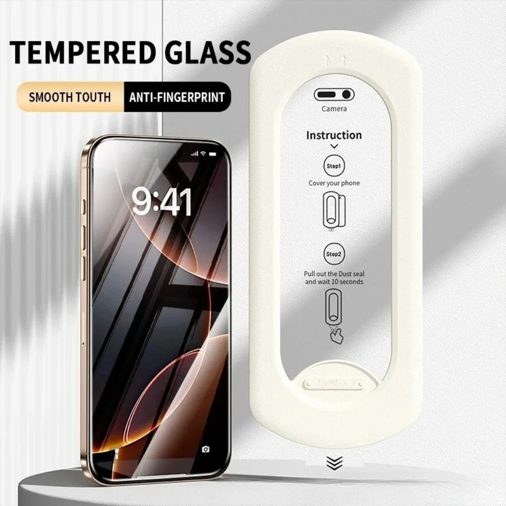 

3Pcs Oleophobic Coating Dust Free Installation Screen Protector for IPhone 17 Pro Max 12 13 14 16 15 Pro Max 17Air Frosted Glass