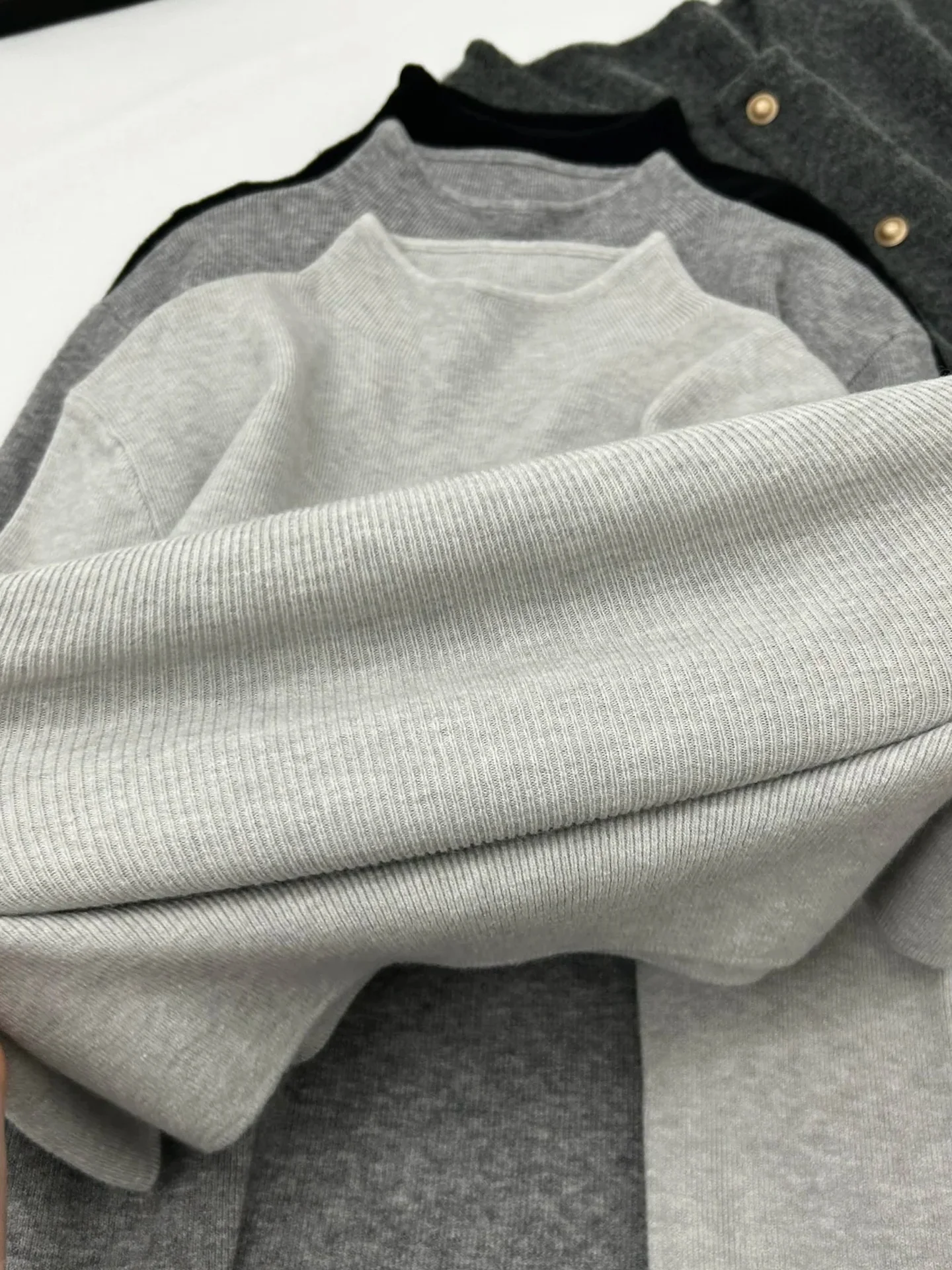 Soft Comfortable Long Sve Knitted Base irt Korean Design All-Match Women's Faion Commute Sle Pure Color Overhead Top