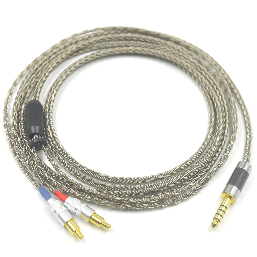 مسدس هالداني-رمادي 16 النوى الفضة مطلي الجرافين سماعة ترقية استبدال كابل ل ATH-ap2000ti ADX5000 WP900 MSR7B 770H AP200