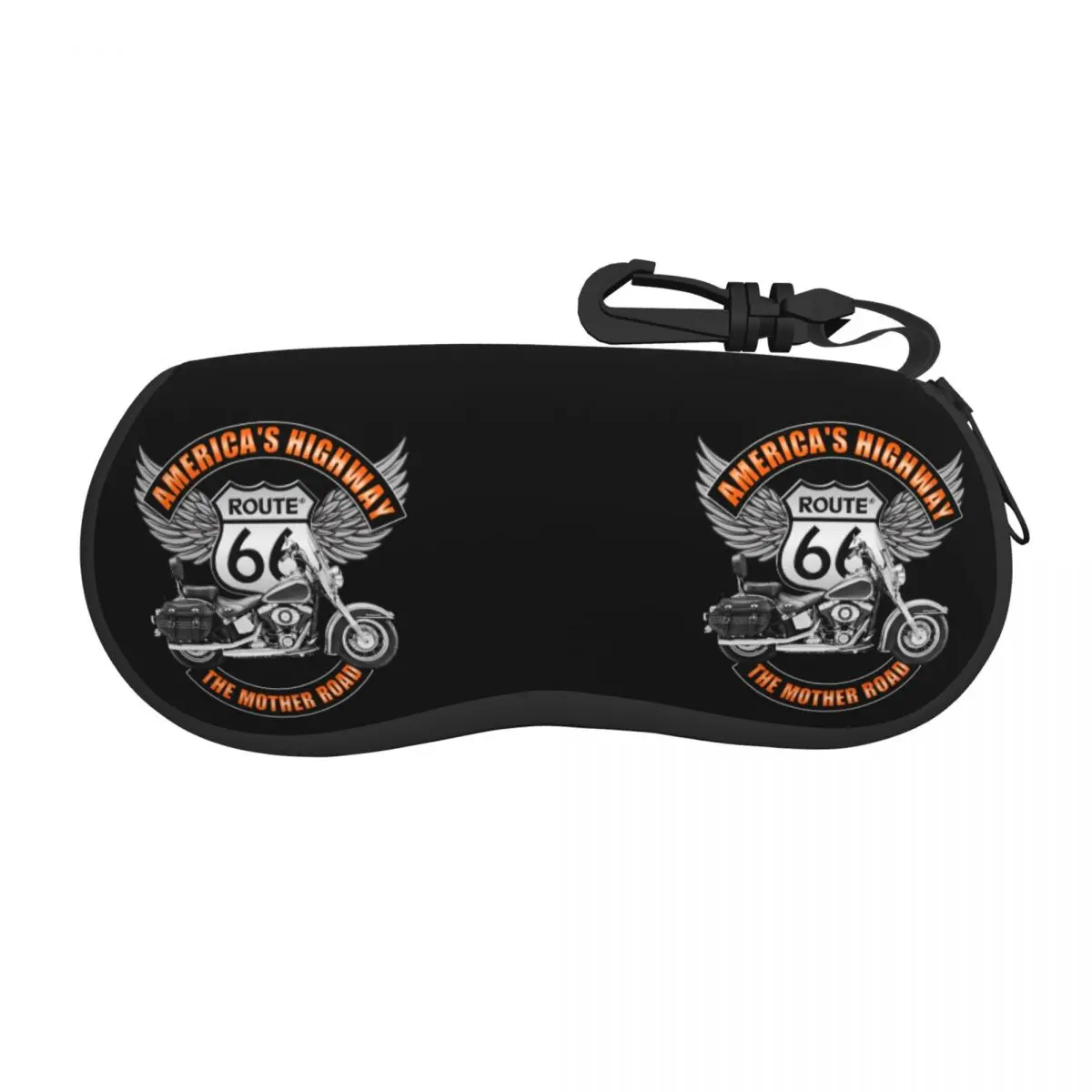 

Americas Highway Route 66 Eyeglass Glasses Case Women Men Soft USA Highway Sunglasses Protective Box