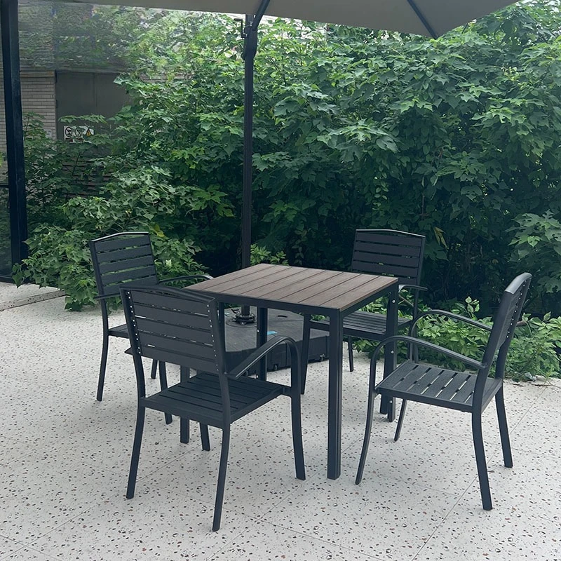 

Outdoor table and chair courtyard casual dining table and chair combination cafe indoor and outdoor open-air balcony garden