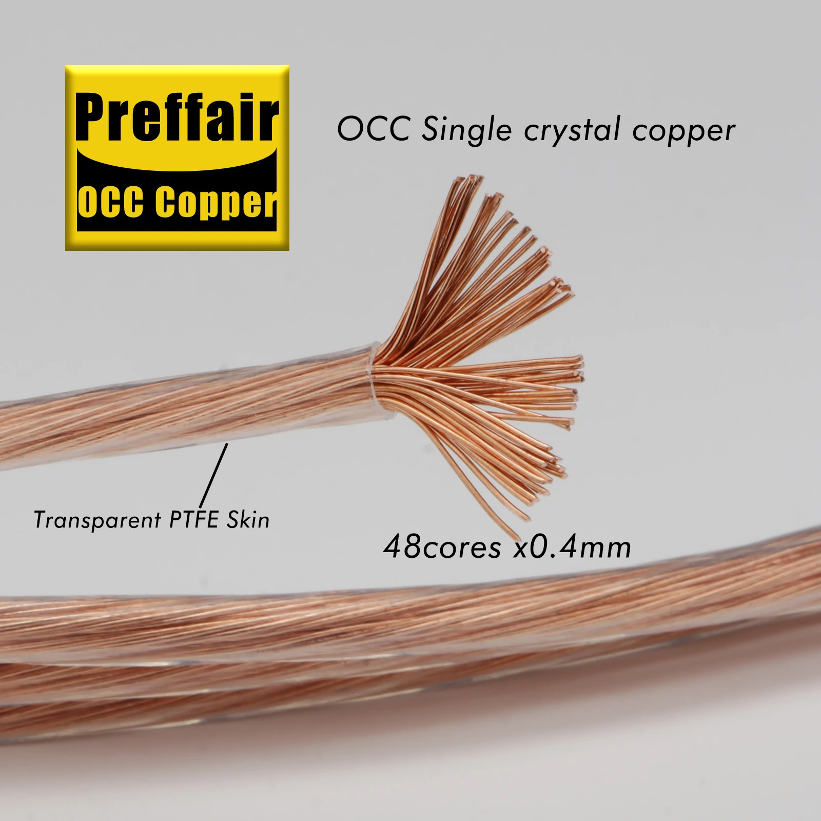 Hifi audio 8N OCC pure copper Bulk cable DIY Handmade Wire 2/4 square For Power Amplifier Hifi Upgrade Wire