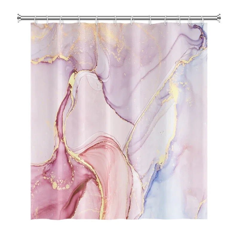 Ink texture Shower Curtain Waterproof modern marble art colorful shower curtain Home Bathroom Decoration Curtain with hooks