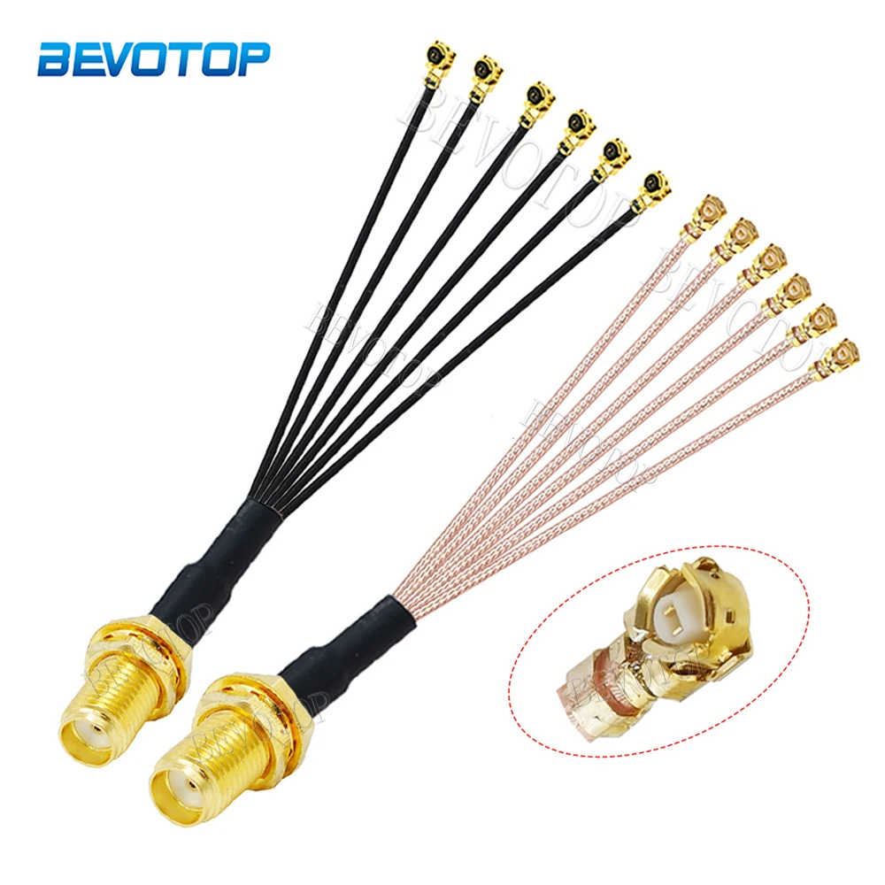 

1PCS SMA to 6 Splitter RP-SMA / SMA Female to 6 x 1 Female1 RG178/ RF1.13 Cable WIFI Antenna Extension Jumper Pigtail