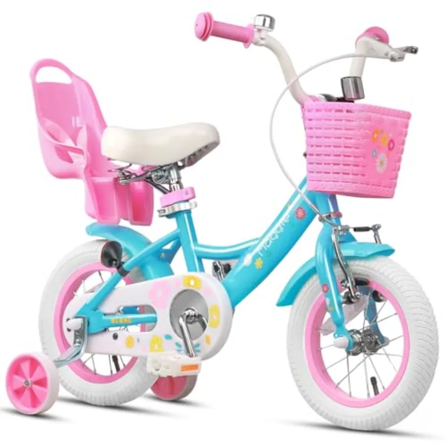 

Maggie Girls Bike 12-20 Inch Bike for 2-13 Years Old Princess Style Bicycle with Doll-Seat Basket Training Wheels Multiple Colo