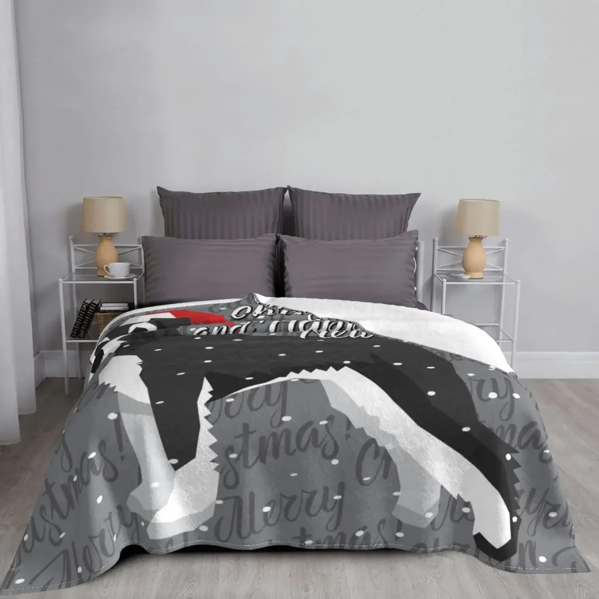 Miniature Schnauzer Flannel Blanket Gift for Animal Dog Lover Funny Throw Blankets for Sofa Bedding Lounge Plush Thin Blanket