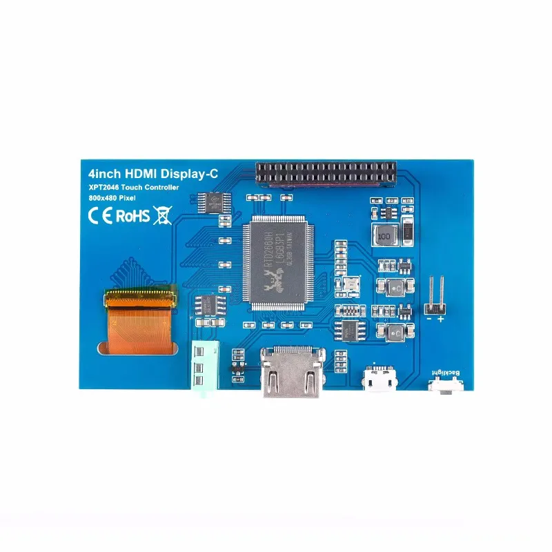 Tela LCD HDMI de 4 polegadas IPS tela sensível ao toque de visualização completa de alta definição compatível com Raspberry Pi