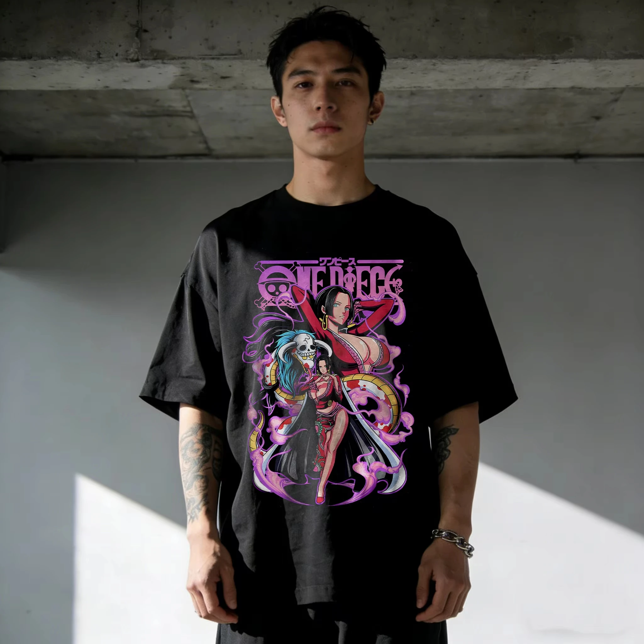Anime One Piece Boa Hancock Printed T-shirt Men's and Women's T-shirt Men's Top Sports T-shirt Men's T-shirt Harajuku Y2K Tee