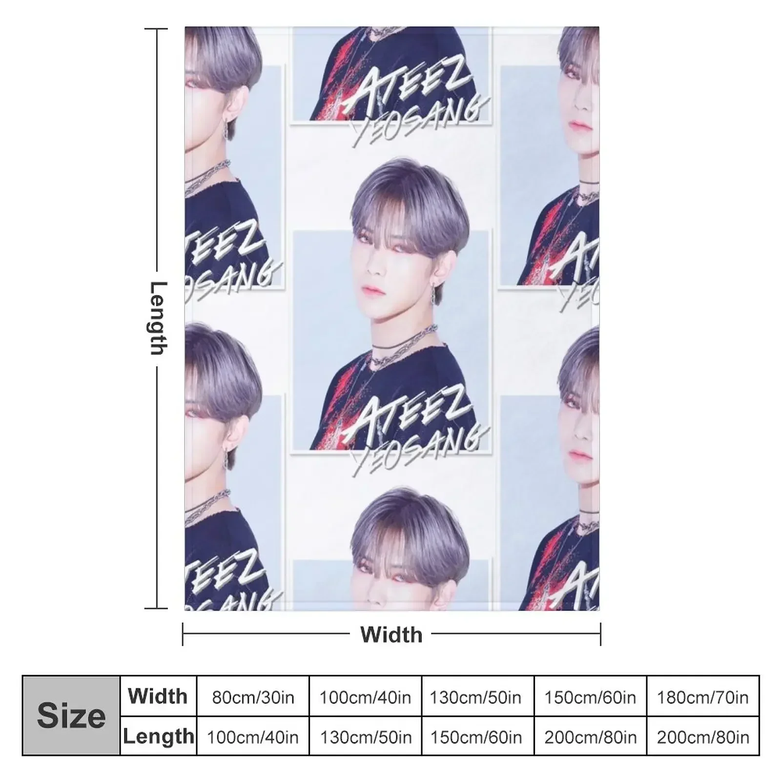 Ateez - Yeosang Throw Blanket Plaid Luxury St For Decorative Sofa For Baby Blankets