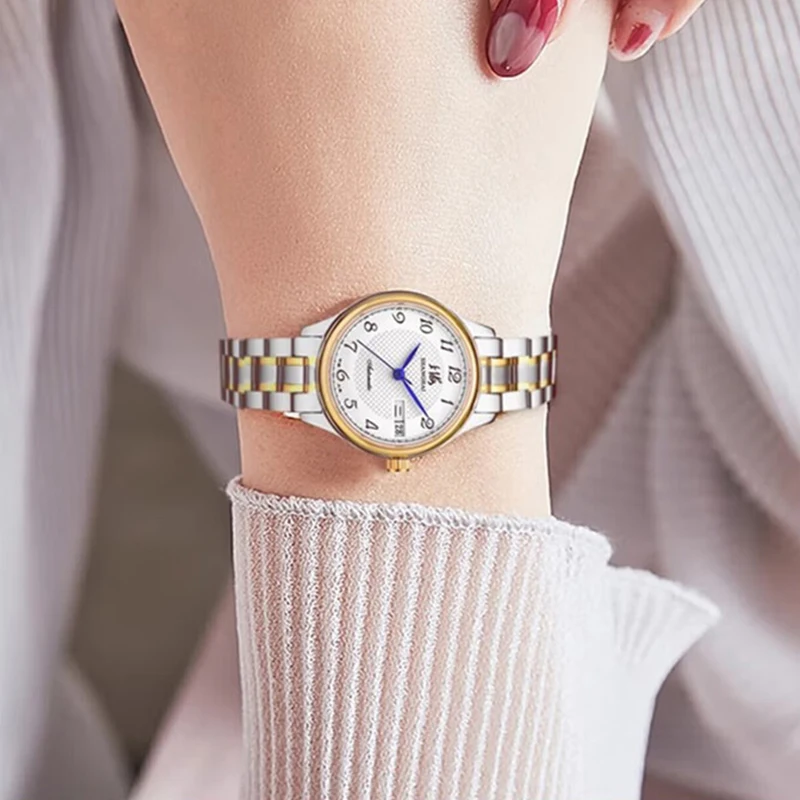 SHANGHAI Watch Memoir Series Women's Mechanical Watch 39mm Sapphire Crystal 3Bar Waterproof Brand Wristwatch Vintage Style S8962