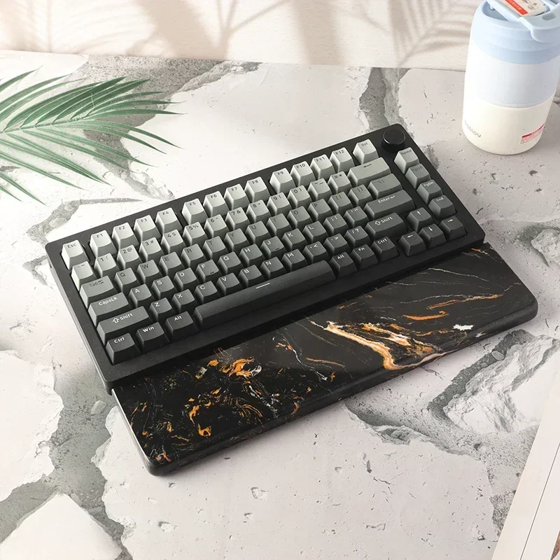 ECHOME Marble Palm Stress Mechaniczna klawiatura Kwarcowa podpórka pod nadgarstek Niestandardowa żywica Biurowa osłona nadgarstka Akcesoria do gier Wsparcie dłoni — zdjęcie produktu 2