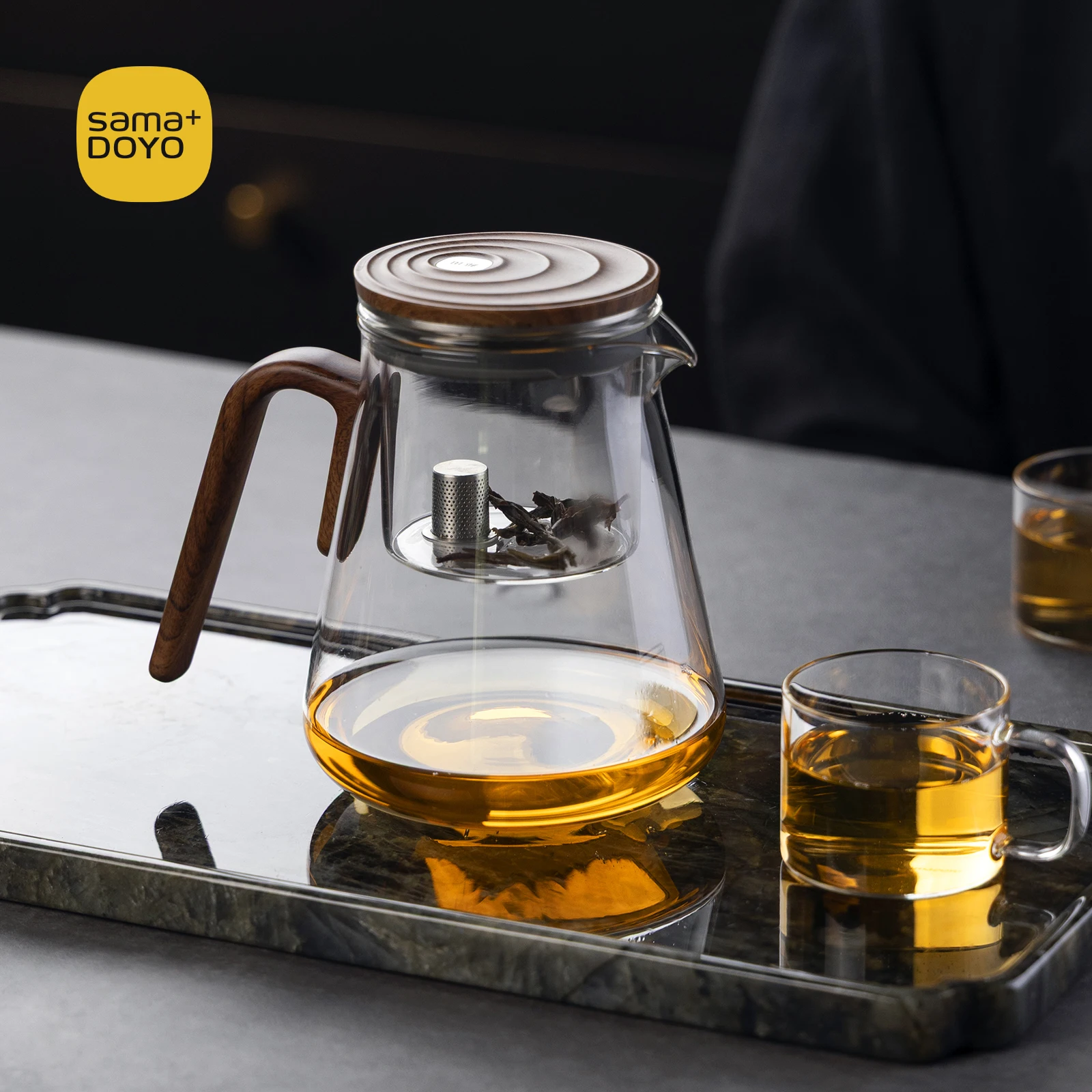 Bonston Heat-Resistant Borosilicate Glass Teapot 500ml/800ml