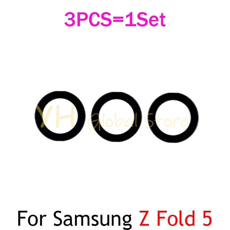 For Samsung Galaxy Z Fold 2 3 4 5 5G Back Rear Camera Lens Glass Cover With Adhesive Sticker Repair Parts