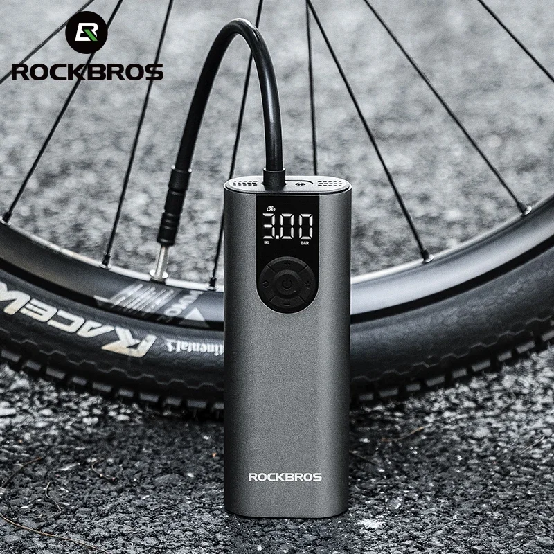 

ROCKBROS Cycling Electrical Air Pump 150PSI Fast Inflation Motorcycle 2600mAh Bicycle Ball Car