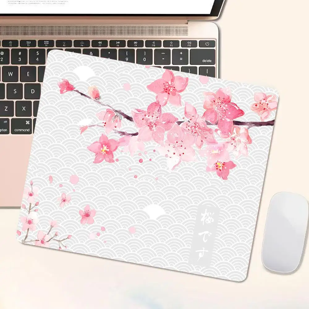 Water ripple art illustration Mouse Pad Square Desk Mat Stitched Edge non-Slip rubber base pc accessories Gaming mat mouse pads