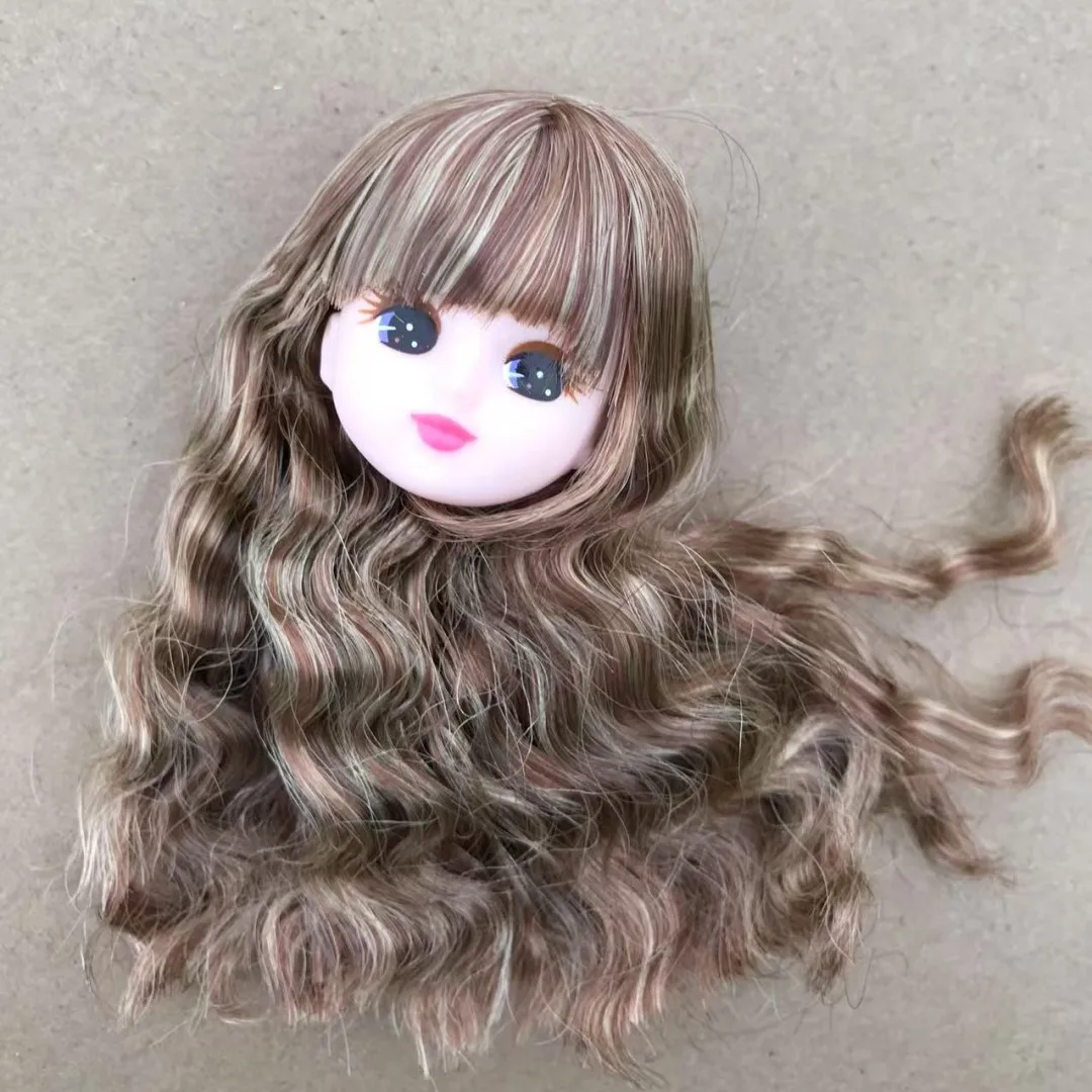 Original Doll New Heads Long Colorful Hair Princess Doll Heads Black White Brown Skin DIY Doll Parts Lady Collection Doll Heads
