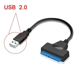New Sata to usb 2.0 Cable Support 2.5 Inches External HDD SSD Hard Drive Adapter Cable Computer Connector Converter