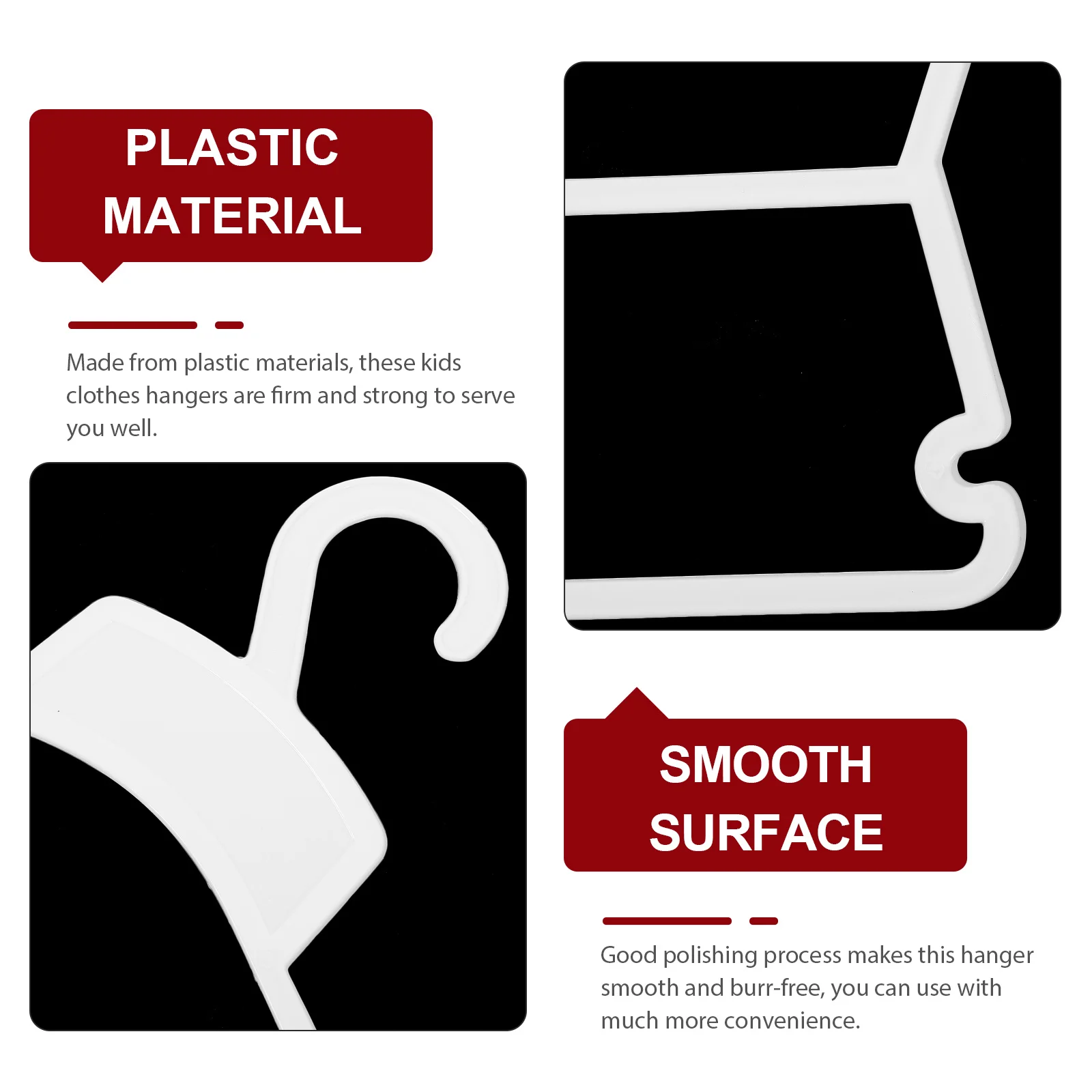 

10Pcs Baby Clothes Hangers Kids Plastic Hangers Non Slip Infant Clothes Drying Organizer Space Saver Baby Hanger