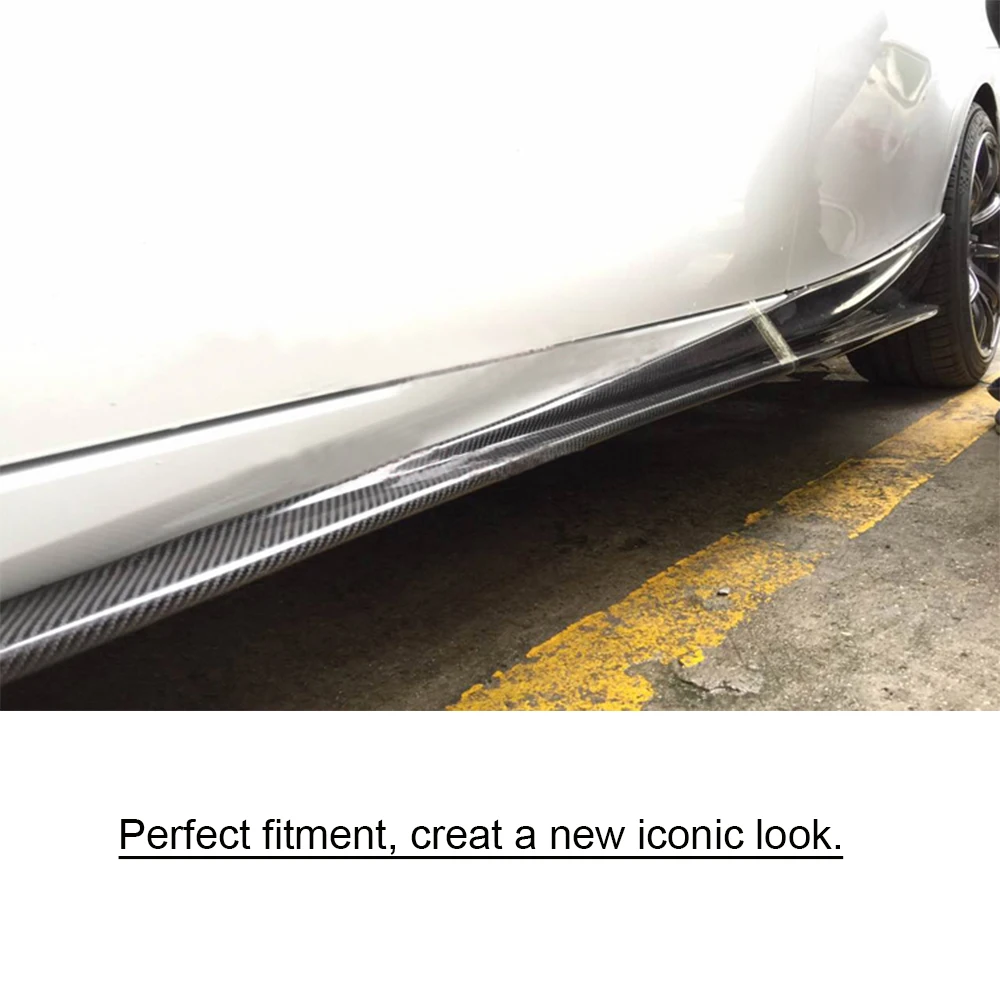 Carbon Fiber Car Side Skirts Trims For Lexus IS200 IS250 IS300 IS350 IS F Sport Sedan 4-Door 13-16 2PC Car Styling