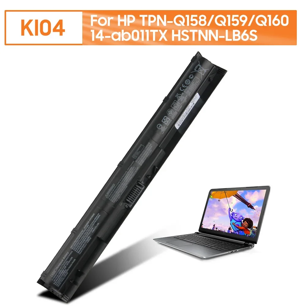 

Replacement Battery KI04 For HP TPN-Q158/Q159/Q160 14-ab011TX HSTNN-LB6S HSTNN-LB6R HSTNN-DB6 2670mAh