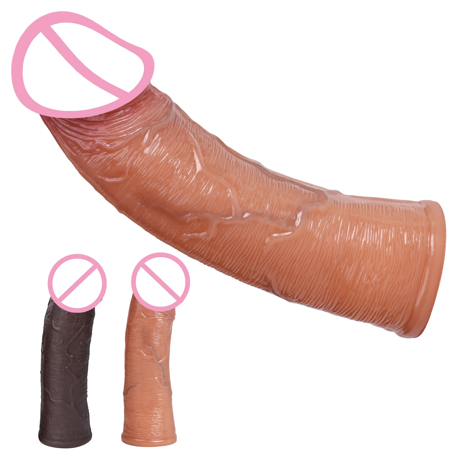 Anel Peniano para Aumento Masculino, Retardador de Ejaculação, Extensor de Pênis, Anel de Bloqueio para Preservativo, Brinquedos Sexuais, Treinamento de Pênis Artificial