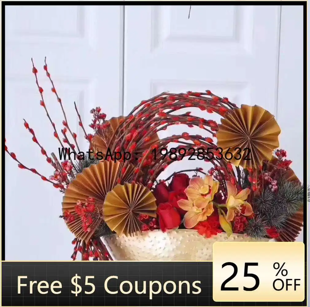 

Z4 Creative Iron Art Vase Container Round Bowl Metal Flower Pot Home Decor Flower Holder Desktop Ornament
