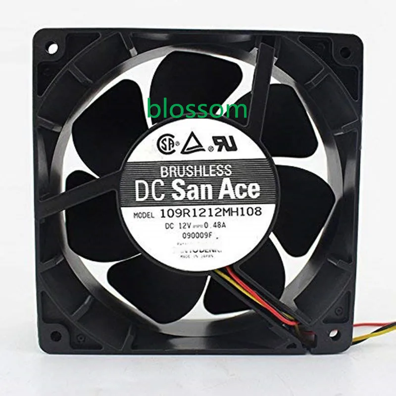 12038 12V 0.48A 109R1212MH108 12CM 3wire Fan 6months Warranty