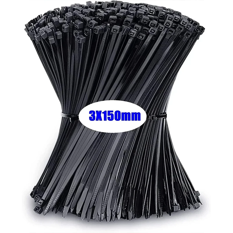 Plastic Clamping Collar Cable Ties Clamp Greenhouse Plastic Clamps Self Tightening Plastic Necklace Belts 100Pcs Cable Ties