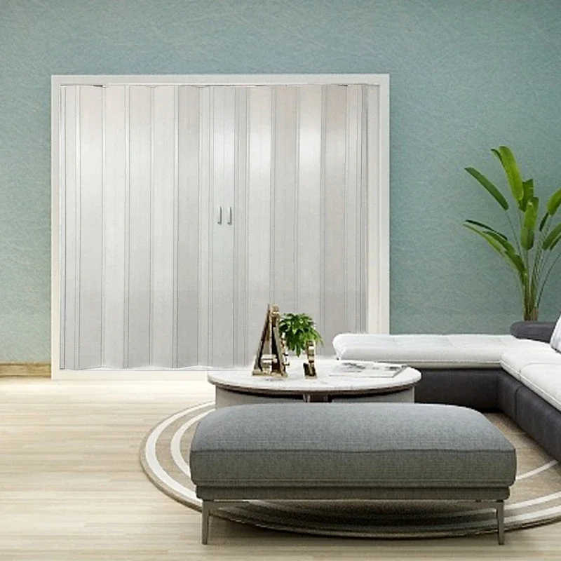 Hot SellingJapan PVC Accordion Door Foldable Sliding Door Room Separation Fire Proof Indoor Use Customized According Door