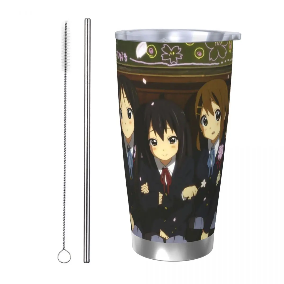 Japanese Anime K-On! 20oz Stainless Steel Insulated Thermal Coffee Car Cup Cold Hot Mugs Vacuum Flask