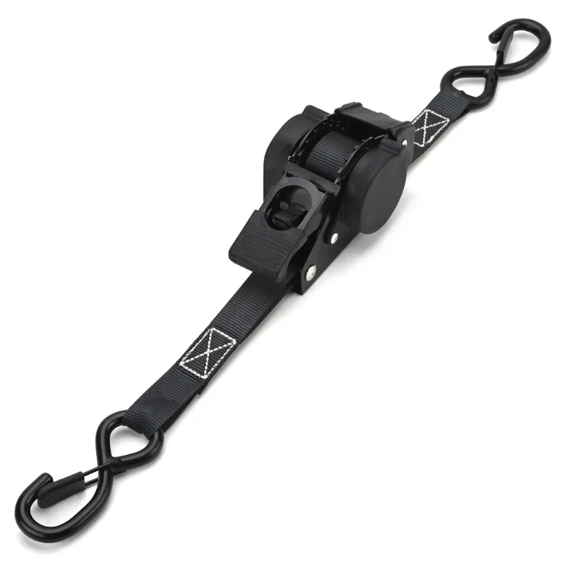 TUV GS Certified 10ft 25mm Polyester Tying Strap Automatic Retractable Ratchet Strap
