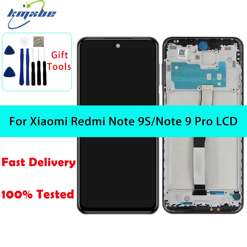 

6.67" LCD For Xiaomi Redmi Note 9S Display Touch Screen Digitizer Assembly For Redmi Note 9 Pro M2003J6A1G M2003J6B2G LCD