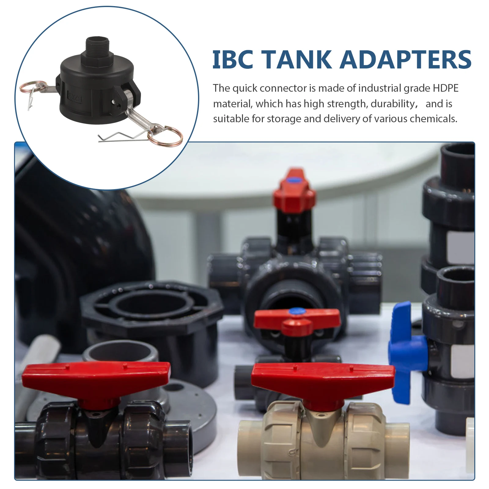 

Ibc Tank Adapter 2 Inch to 3 4 Inch Versatile Quick Connector Leak Proof Fast Joint for Ibc Tote Drain Plug Water Tank Adapter