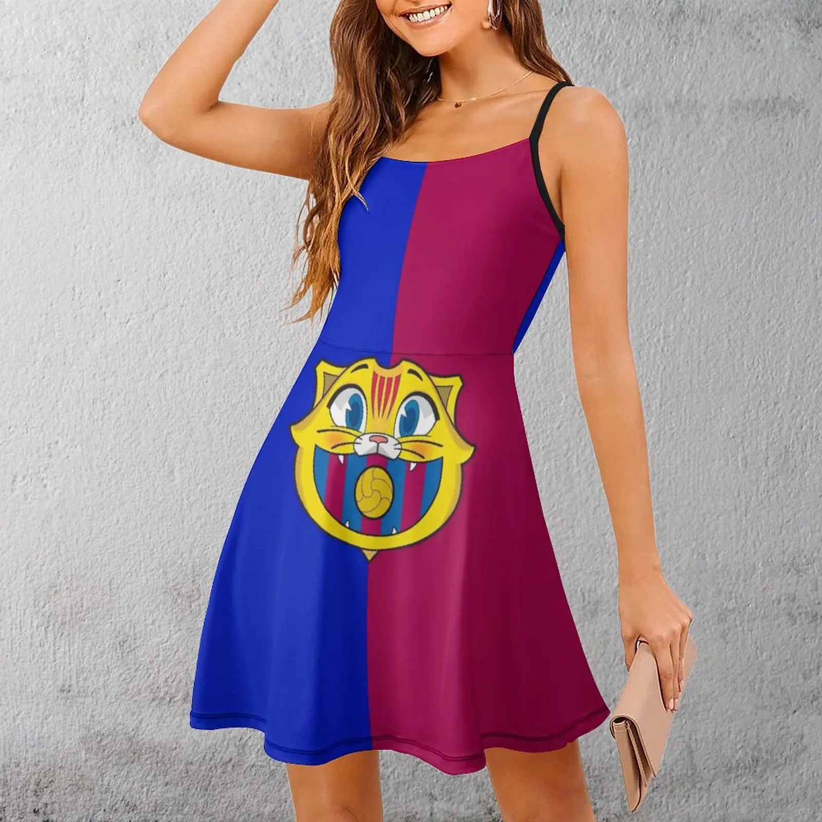 Exótico FC Barcelona Barça FCB Culers Barcelonistas (45) Vestido con tirantes para mujer Geeky Clubs Vestido de mujer El vestido Venta caliente