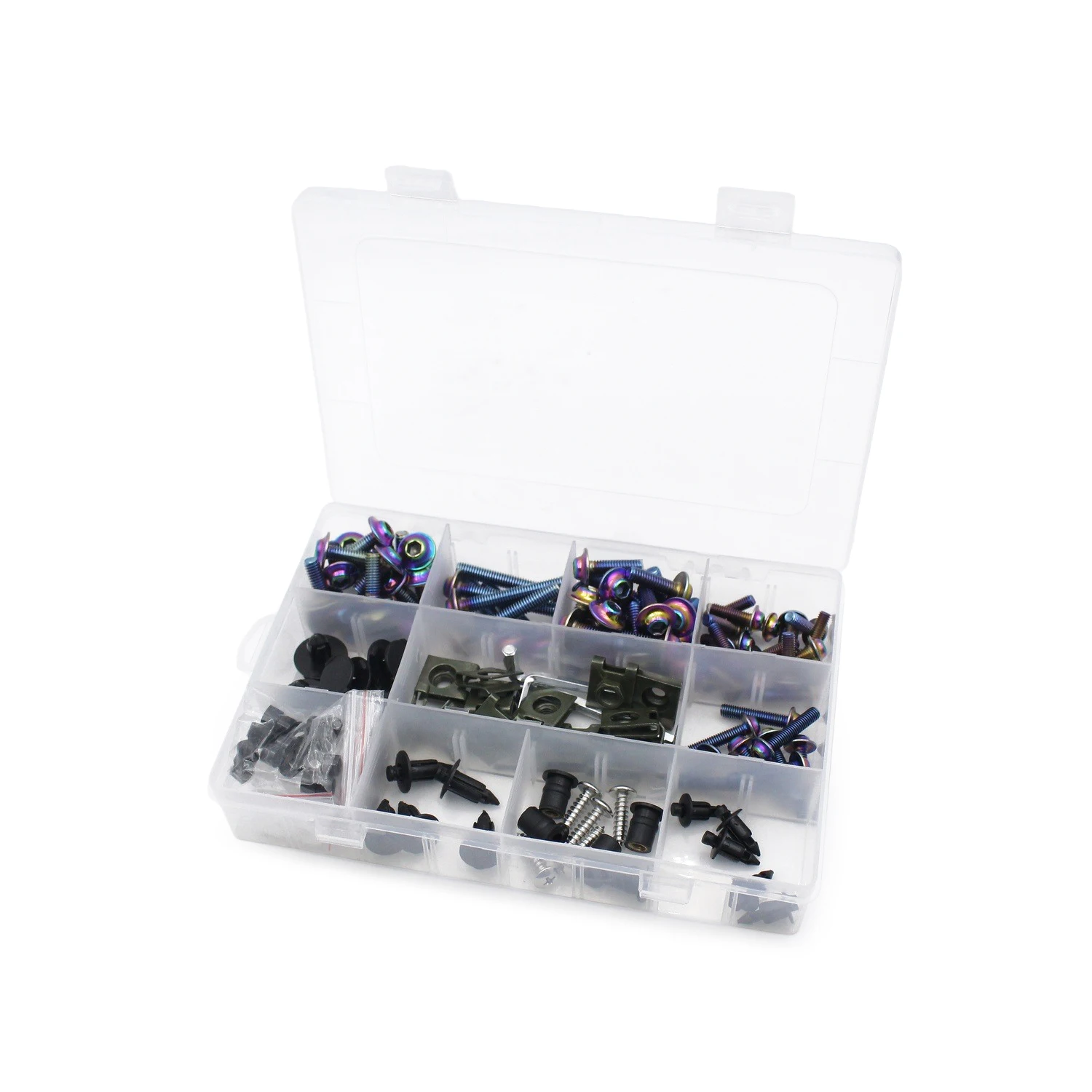 

195pcs Motorcycle Full Fairing Bolts Kit Bodywork Screw Nuts For Kawasaki KLR250 KLR650 Ninja 1000 1000R 250 250R 300 500 500R