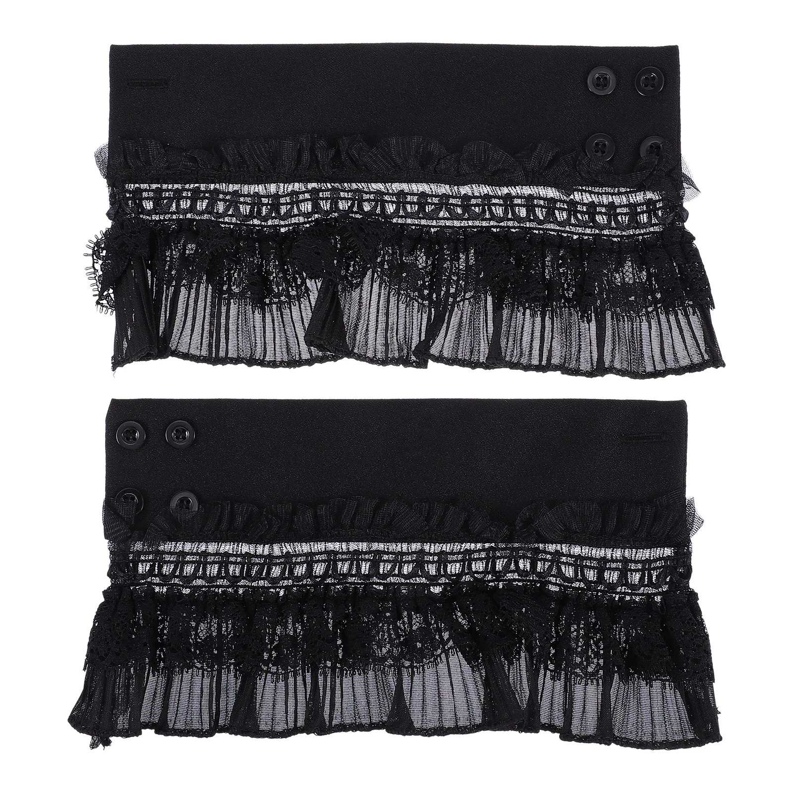 

1pcs 1 Pair Fake For Women Frilled False Sleeve Decorative Cuff Lace Women Cuff For Dress Coat Sweater Fashion Accessory