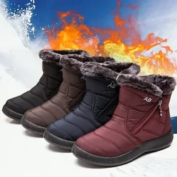 Stivaletti invernali da donna con fondo spesso stivali impermeabili da donna scarpe da donna alla moda stivaletti leggeri Mujer stivali invernali caldi