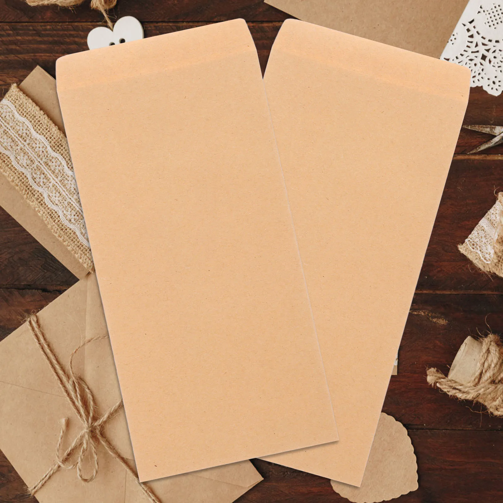 Enveloppes d'affaires en papier, 50 pièces, enveloppes de lettres, rangement pratique, petits accessoires, papeterie, accessoire de bureau