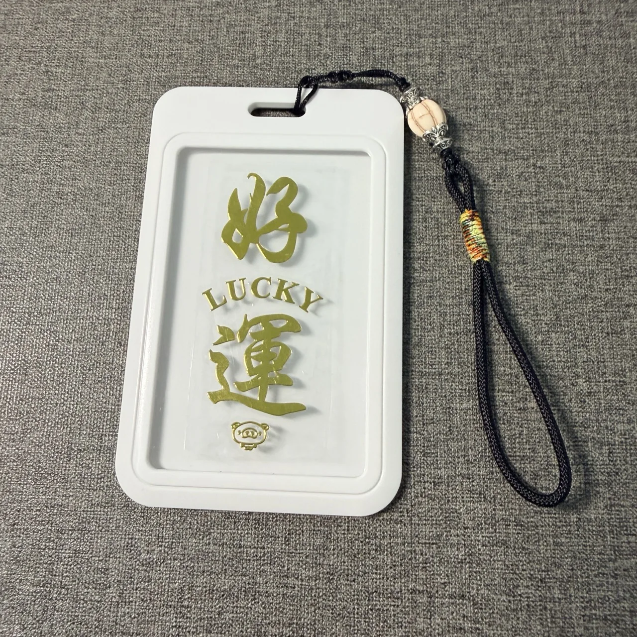 Buddha Pattern Metal Phone Sticker  Lanyard Anti-lost Lucky Card Holder