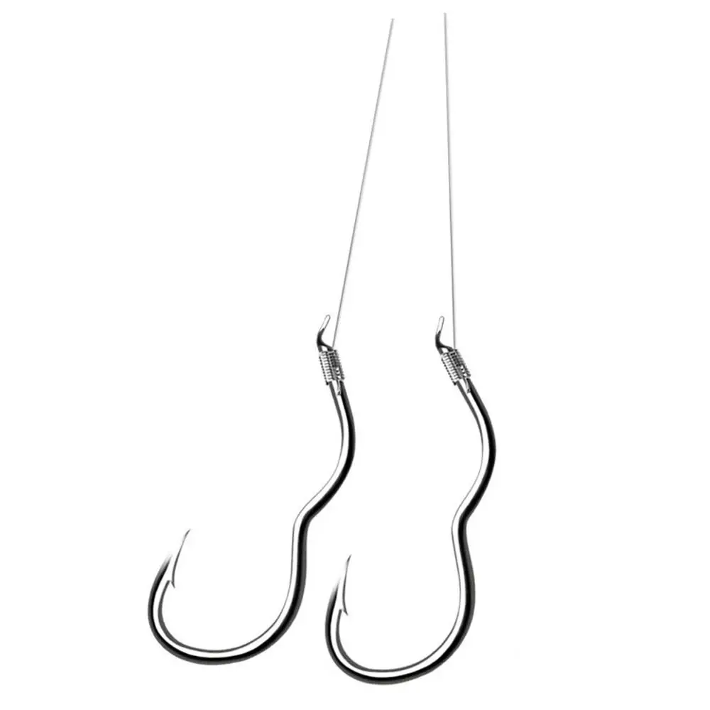 Sharp Barbed Double Fishing Hook Anti Slip High Carbon Steel Fishing Tackle Automatic Flip Fishhook Carp Fishing Accessories